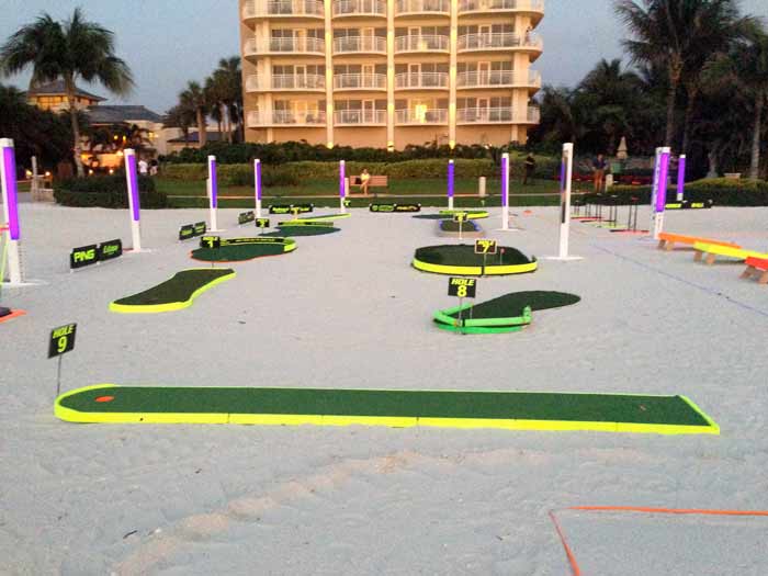 Corporate team building events, outdoor event lighting, glow volleyball, serving Florida. Events for teams and families.